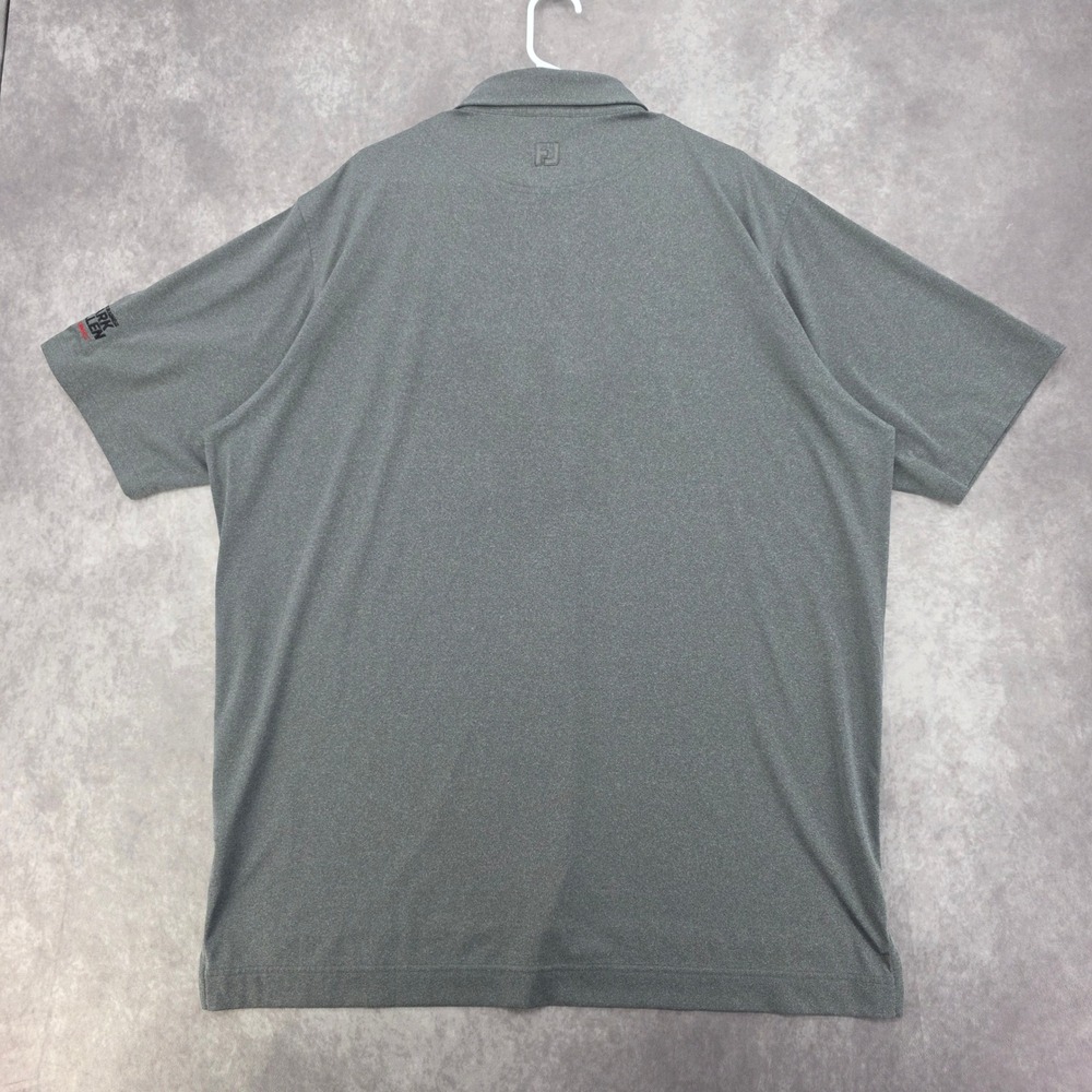 FootJoy Fj Mens 2XL Golf Polo Shirt Performance Gray Short Sleeve Stretch - Picture 6 of 10